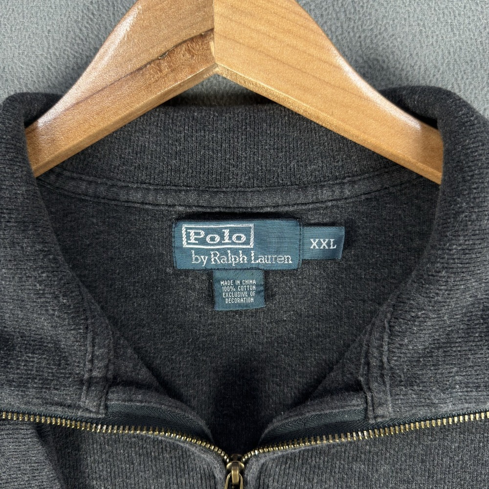 Polo Ralph Lauren Quarter Zip Sweater Mens 2XL Grey Old Money Prep Office Knit - Picture 4 of 7